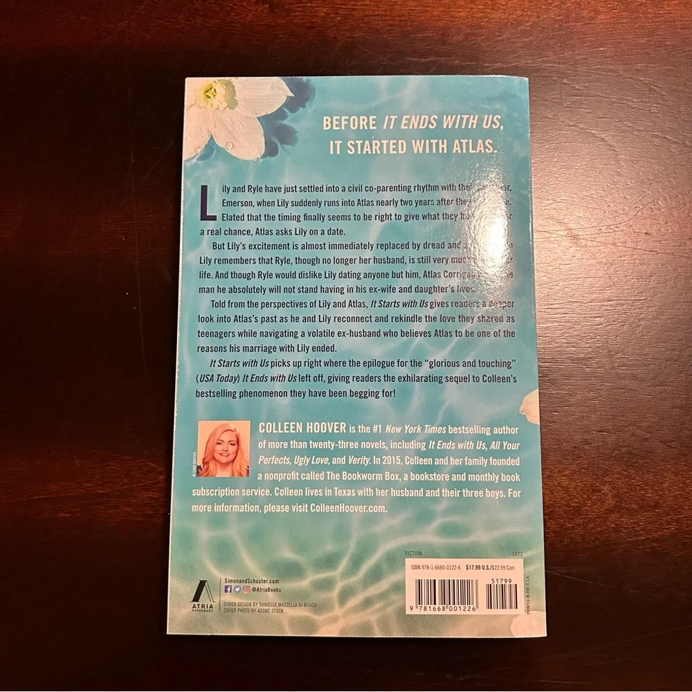 It Starts with Us Paperback Book - Picture 2 of 3